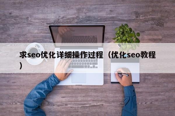 求seo优化详细操作过程(优化seo教程)